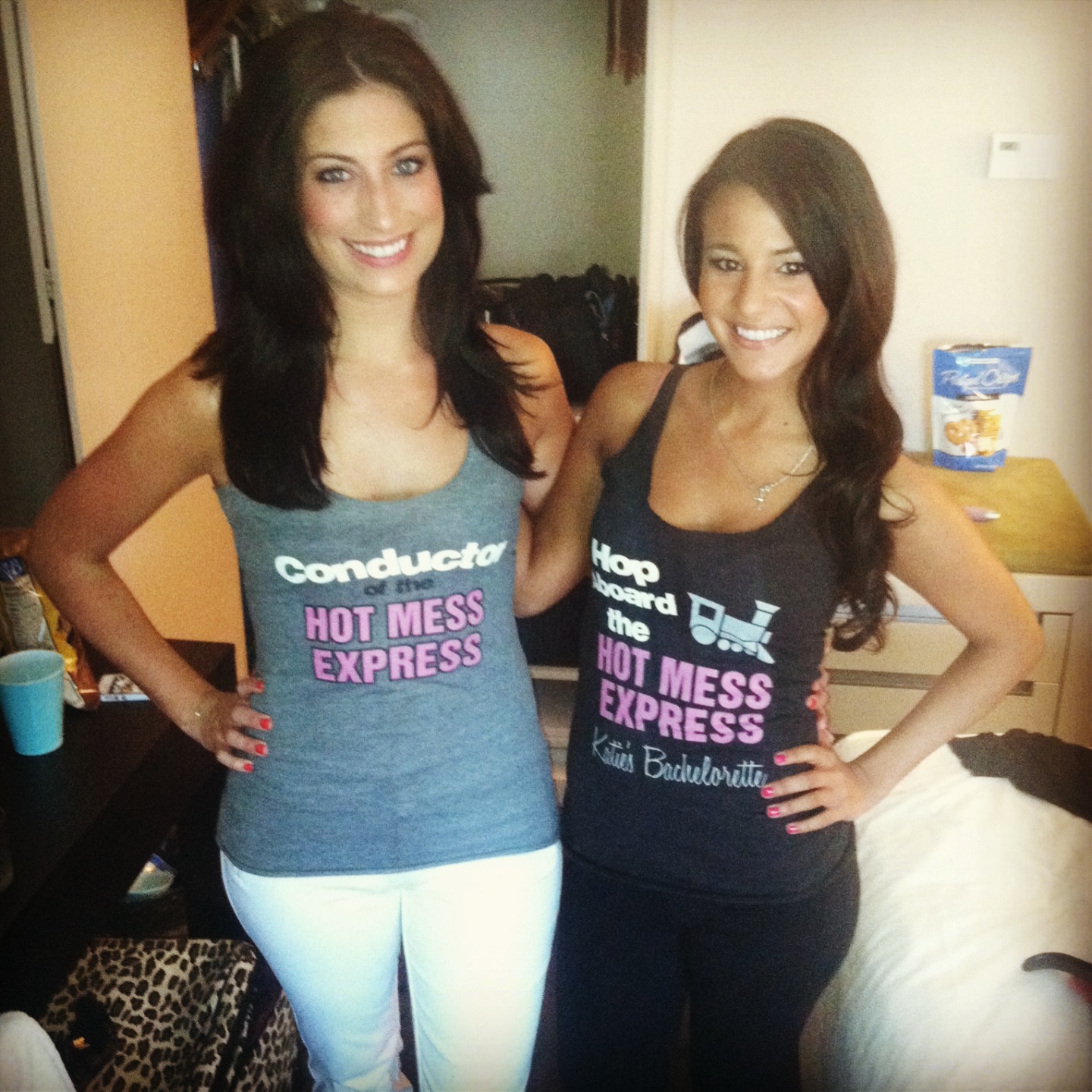 Hot Mess Express Bachelorette Shirts - Bride and Bridesmaid Olivia Hot Mess Express Bachelorette Shirts - Bride and Bridesmaid Olivia