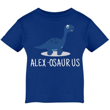 Baby Dinosuar Tee Infant Bella Baby Long Sleeve Lap Shoulder Tee