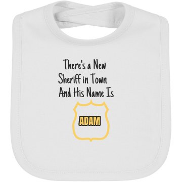 Baby Sheriff in Town Infant Bella Baby 1x1 Rib Bib
