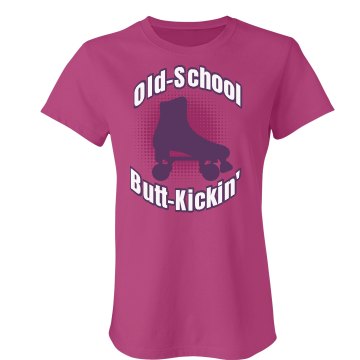 Old School Butt Kickin Junior Fit Bella Sheer Longer Length Rib Tee