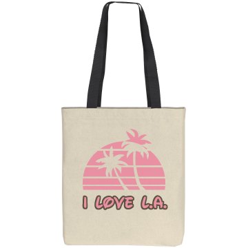 I Love LA Sunset Liberty Bags Cotton Canvas Tote