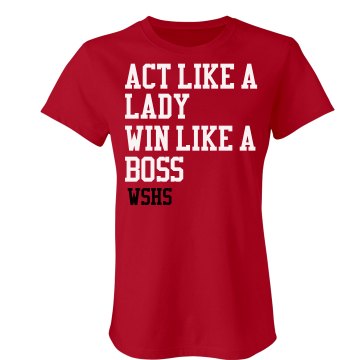 Win Like A Boss Junior Fit Bella Sheer Longer Length Rib Tee