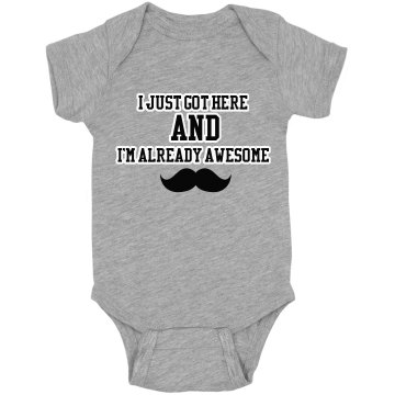 Already Awesome Onesie Infant Rabbit Skins Lap Shoulder Creeper