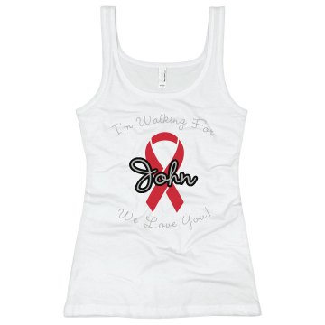 I'm Walking For... Junior Fit Bella Sheer Longer Length Rib Tank Top