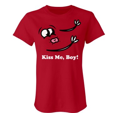 Kiss Me, Boy! Junior Fit Bella Sheer Longer Length Rib Tee