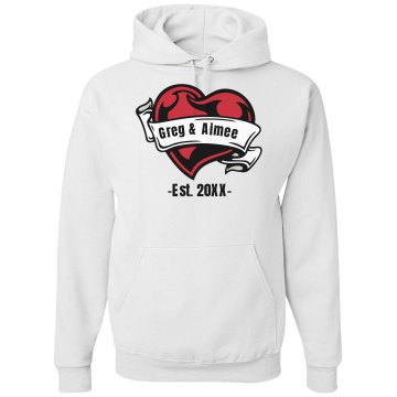 Scroll And Heart Hoodie Unisex Gildan Heavy Blend Hoodie