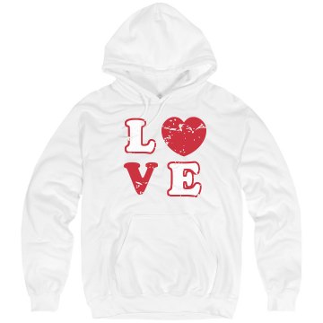 L Heart V E Unisex Hanes Ultimate Cotton Heavyweight Hoodie