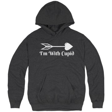 I'm With Cupid Unisex Hanes Ultimate Cotton Heavyweight Hoodie