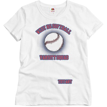 West HS Softball Varsity Misses Relaxed Fit Basic Gildan Ultra Cotton Tee