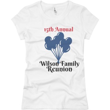 15th Annual Wison Reunion Junior Fit Basic Bella Favorite Tee