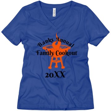 Banks Annual Cookout Tee Misses Relaxed Fit Anvil V-Neck Tee