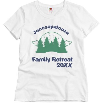 Jonesapalooza Retreat Misses Relaxed Fit Basic Gildan Ultra Cotton Tee