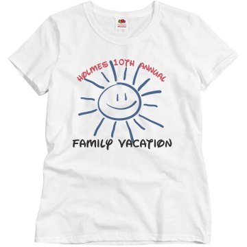 Holmes Annual Vacation Misses Relaxed Fit Basic Gildan Ultra Cotton Tee