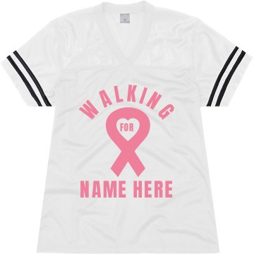 Breast Cancer w/ Back Junior Fit Augusta Replica Football Jersey