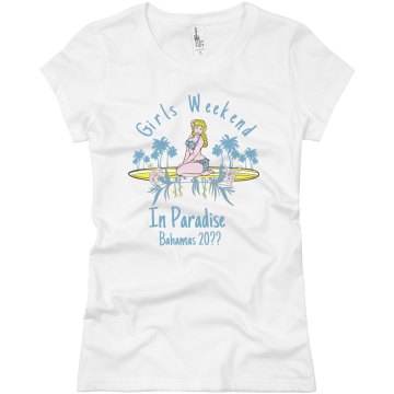 Girls Weekend In Bahamas Junior Fit Basic Bella Favorite Tee