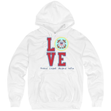 Love Coast Guard Hoodie Unisex Hanes Ultimate Cotton Heavyweight Hoodie