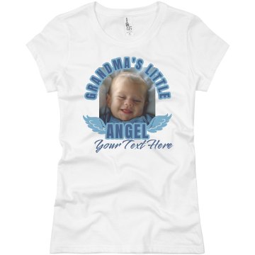 Grandma's Angel Upload Junior Fit Basic Bella Favorite Tee