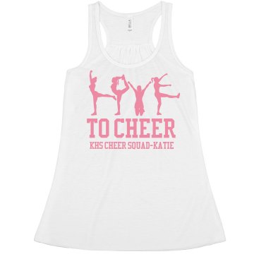 Love To Cheer Misses Bella Flowy Boxy Lightweight Crop Tank