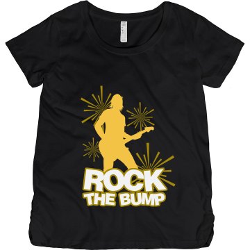 Rock The Bump Guitar Maternity LA T Cotton Tee