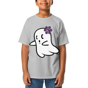 Girly Ghost Youth Gildan Ultra Cotton Crew Neck Tee