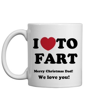 Love 2 Fart Christmas Mug 11oz Ceramic Coffee Mug