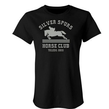 Silver Spurs Horse Club Junior Fit Bella Sheer Longer Length Rib Tee