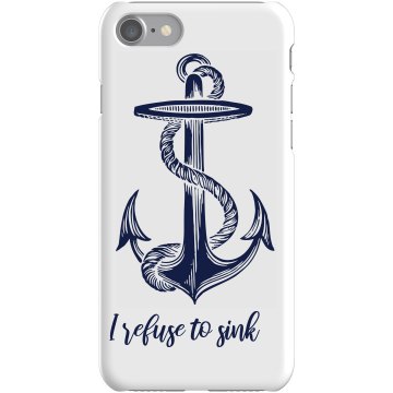 Refuse To Sink  Plastic iPhone 5 Case White 