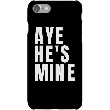 He's Mine Phone Cover Rubber iPhone 4 & 4S Case White