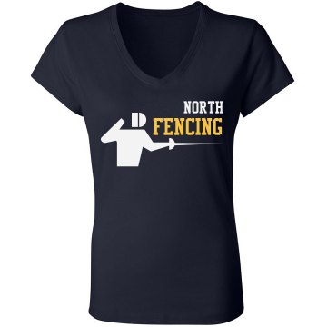 North Fencing Junior Fit Bella V-Neck Jersey Tee