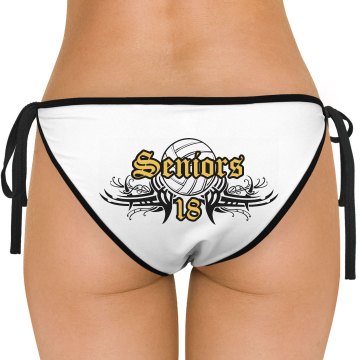 Beach Volleyball Seniors American Apparel Nylon Tricot Side-Tie Bikini Swimsuit Bottom