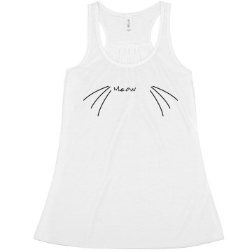 Whiskers Meow  Misses Bella Flowy Boxy Lightweight Crop Tank