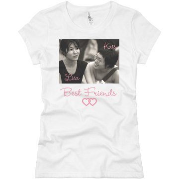 Best Friends Photo Upload Junior Fit Basic Bella Favorite Tee