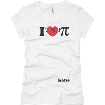 I Love Pi Junior Fit Basic Bella Favorite Tee