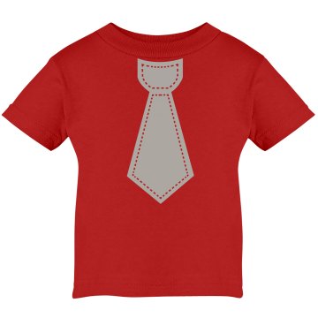 Scarlet & Grey Tie Infant Rabbit Skins Cotton Tee