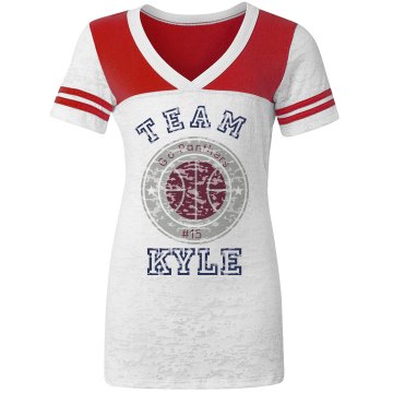 Basketball Girlfriend Tee Junior Fit Augusta 3/4 Legacy Raglan Tee