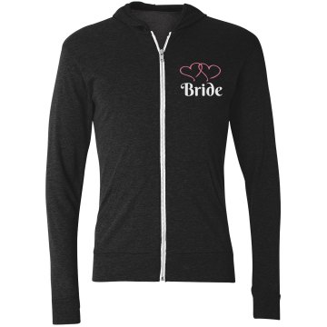 Bride Heart Jacket w/Back Junior Fit Bella Cadet Zip Track Jacket