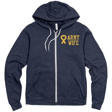 Army Wife Unisex Gildan Heavy Blend Full Zip Hoodie