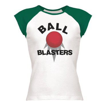 Ball Blasters Junior Fit Bella 1x1 Rib Cap Sleeve Raglan Tee
