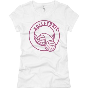 Volleyball Fan Junior Fit Basic Bella Favorite Tee