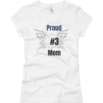 Proud # Mom Junior Fit Basic Bella Favorite Tee
