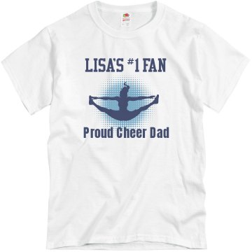Proud Cheer Dad Unisex Basic Gildan Heavy Cotton Crew Neck Tee