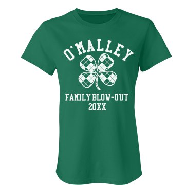 O'Malley Family Blow Out Junior Fit Bella Crewneck Jersey Tee