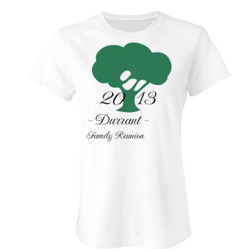 Durrant Family Reunion Junior Fit Bella Sheer Longer Length Rib Tee
