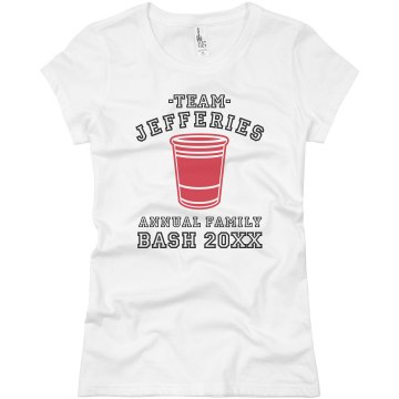 Team Jefferies Family Junior Fit Bella Sheer Longer Length Rib Tee