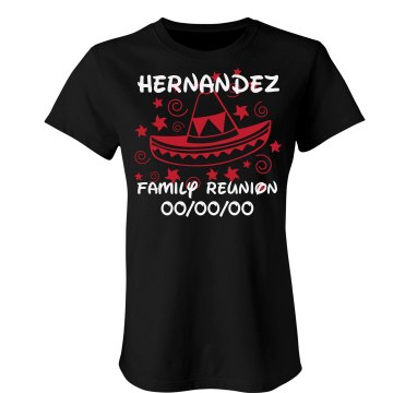 Hernandez Family Reunion Junior Fit Bella Sheer Longer Length Rib Tee