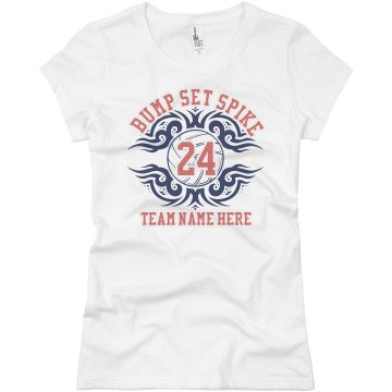 Dump Set Spike Volleyball Junior Fit Basic Bella Favorite Tee