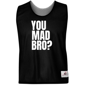 You Mad Bro Pinnie Badger Sport Lacrosse Reversible Practice Pinnie