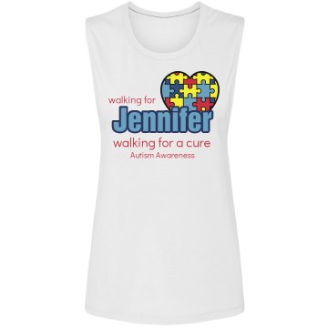 Autism Awareness Walk Alo Women's Bamboo Racerback Tank Top
