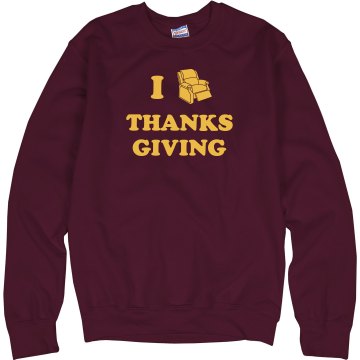 Team Colors Thanksgiving Unisex Hanes Crew Neck Sweatshirt