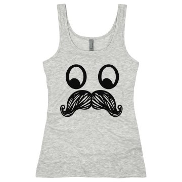 Soffe Mustache Tank Junior Fit Soffe 2x1 Rib Tank Top